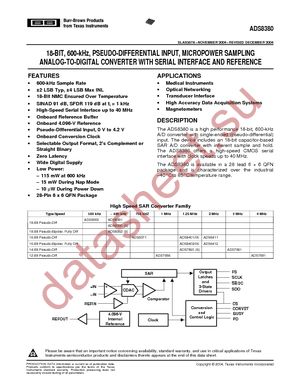 ADS8380IBRHPR datasheet  